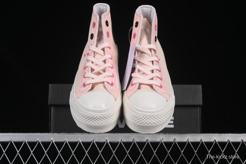 Converse Chuck 70 High Top Platform Sneakers in Pink Color Block Design - A14825C