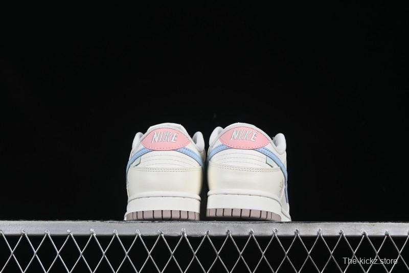 Nike Dunk Low "Pastel Panda" - Cream with Baby Blue & Pink Accents