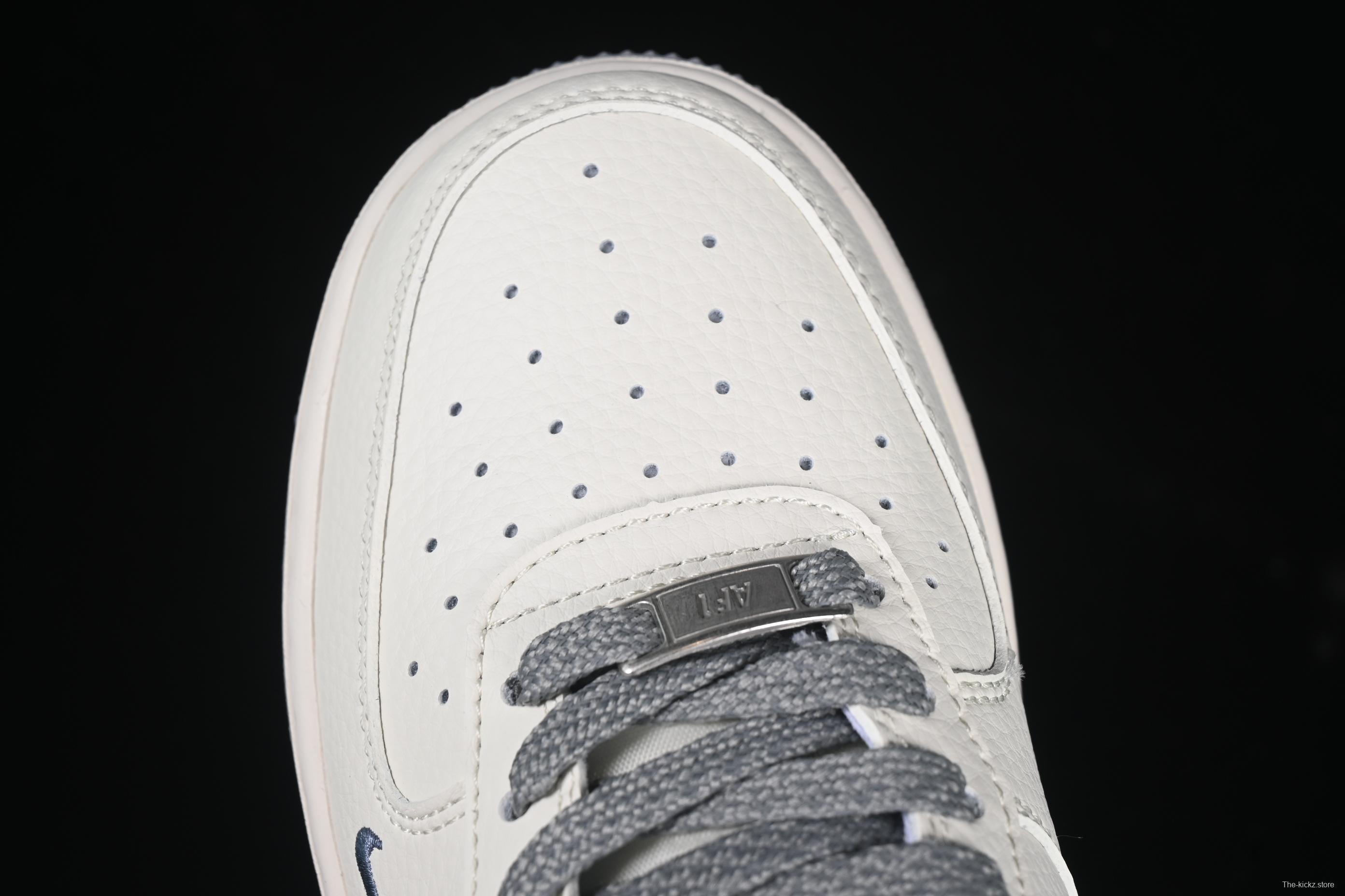 Nike Air Force 1 '07 Low Casual Sneakers in Light Grey with Mini Swoosh - HH7518-048