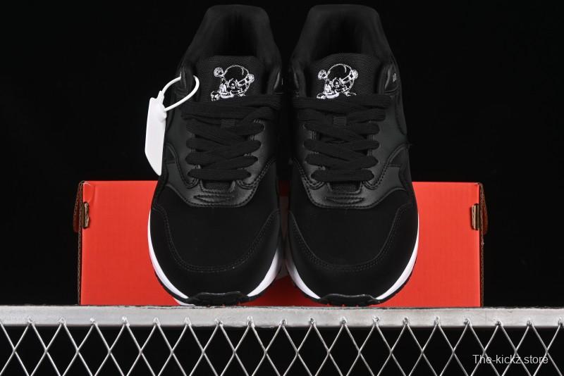 Nike Air Max 1 Retro Running Shoes with Half-Sole Air Cushion - 875844-001