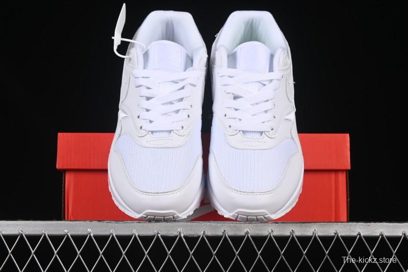 Nike Air Max 1 Retro Running Shoes with Half-Sole Air Cushion - 454746-107