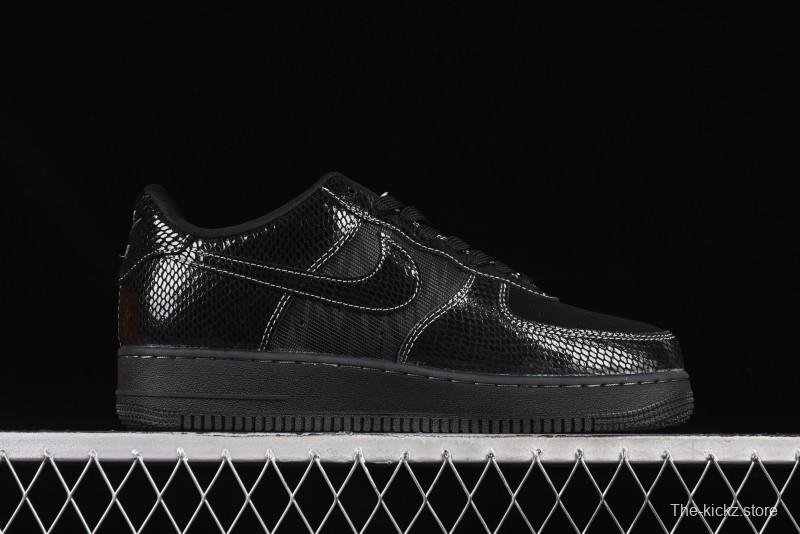 Nike Air Force 1'07 Low Lightning Collaboration Black Snake Scale Casual Sneakers - SC9207-529