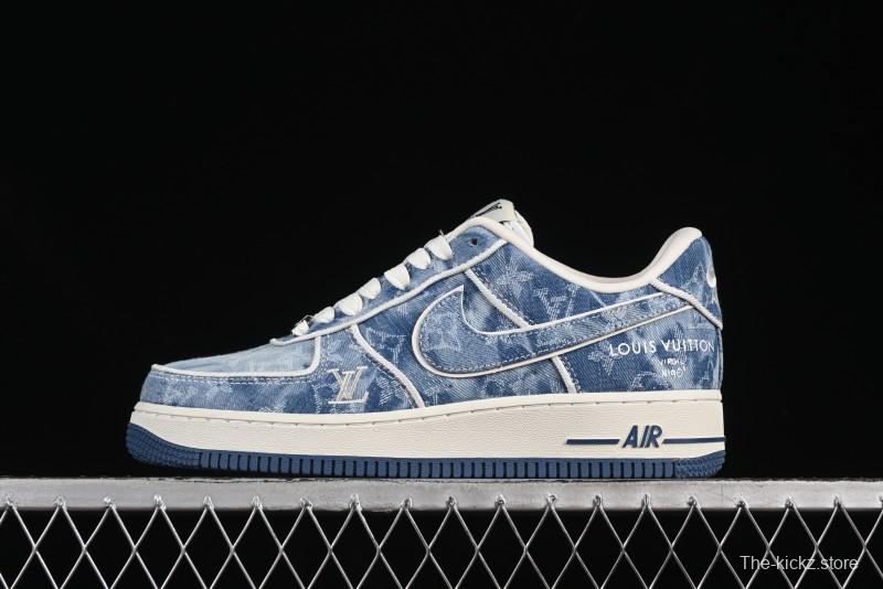 Nike Air Force 1 '07 Low LV Collaboration Blue Denim Casual Sneakers - SC9207-532