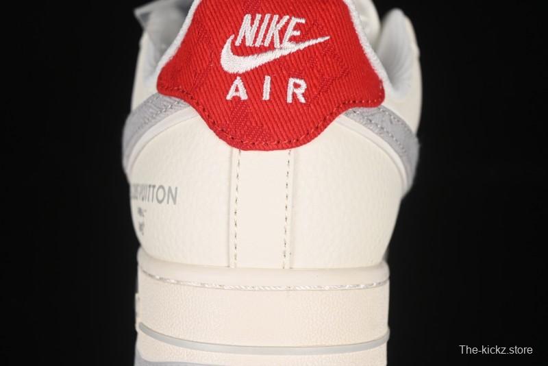 Nike Air Force 1 '07 Low LV Collaboration Grey Denim Swoosh Casual Sneakers - XX3168-135