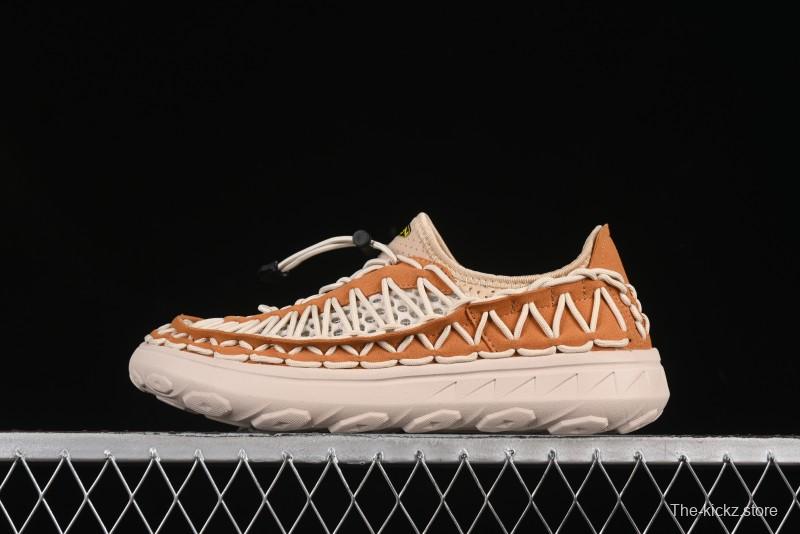 Keen Uneek Flat-M Woven Elastic Outdoor Sandals for Hiking and Water Activities - 1014097 Brown