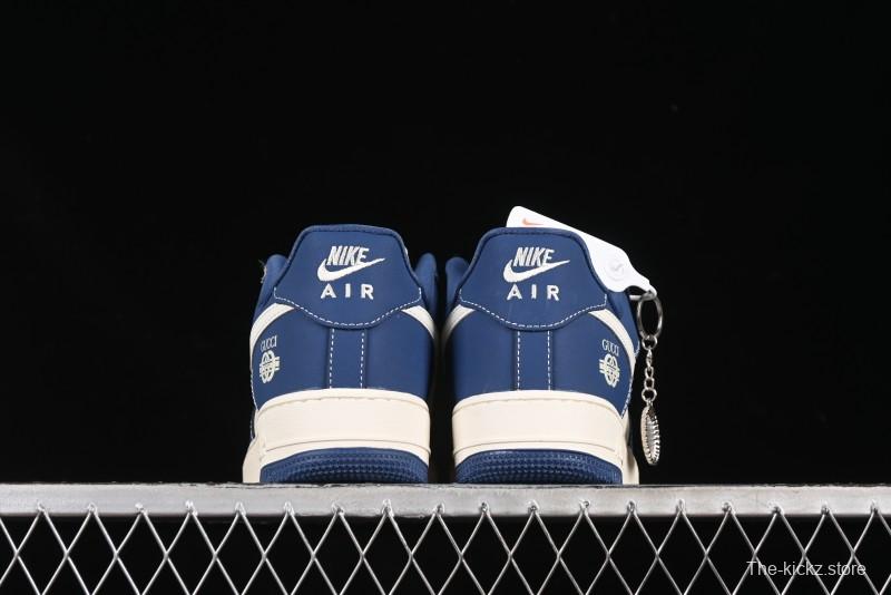 Nike Air Force 1'07 Low Gucci Collaboration Navy Blue Casual Sneakers - KK1988-085