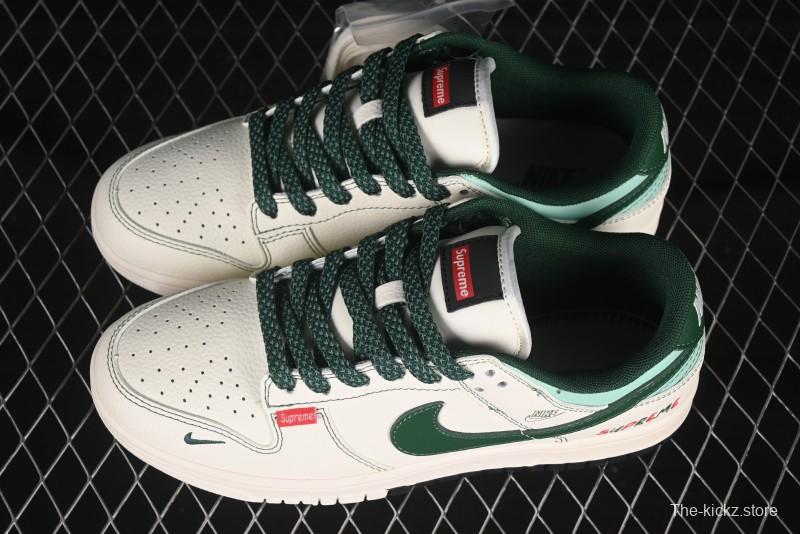 Nike SB Dunk Low Sup White Green Swoosh Air Force 1 Low Casual Skate Shoes - FC1688-222