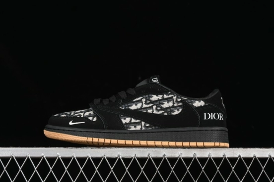 Nike Travis Scott x Fragment Design x Air Jordan 1 Low OG SP AJ1 Collaboration Sneakers - XS2024-069