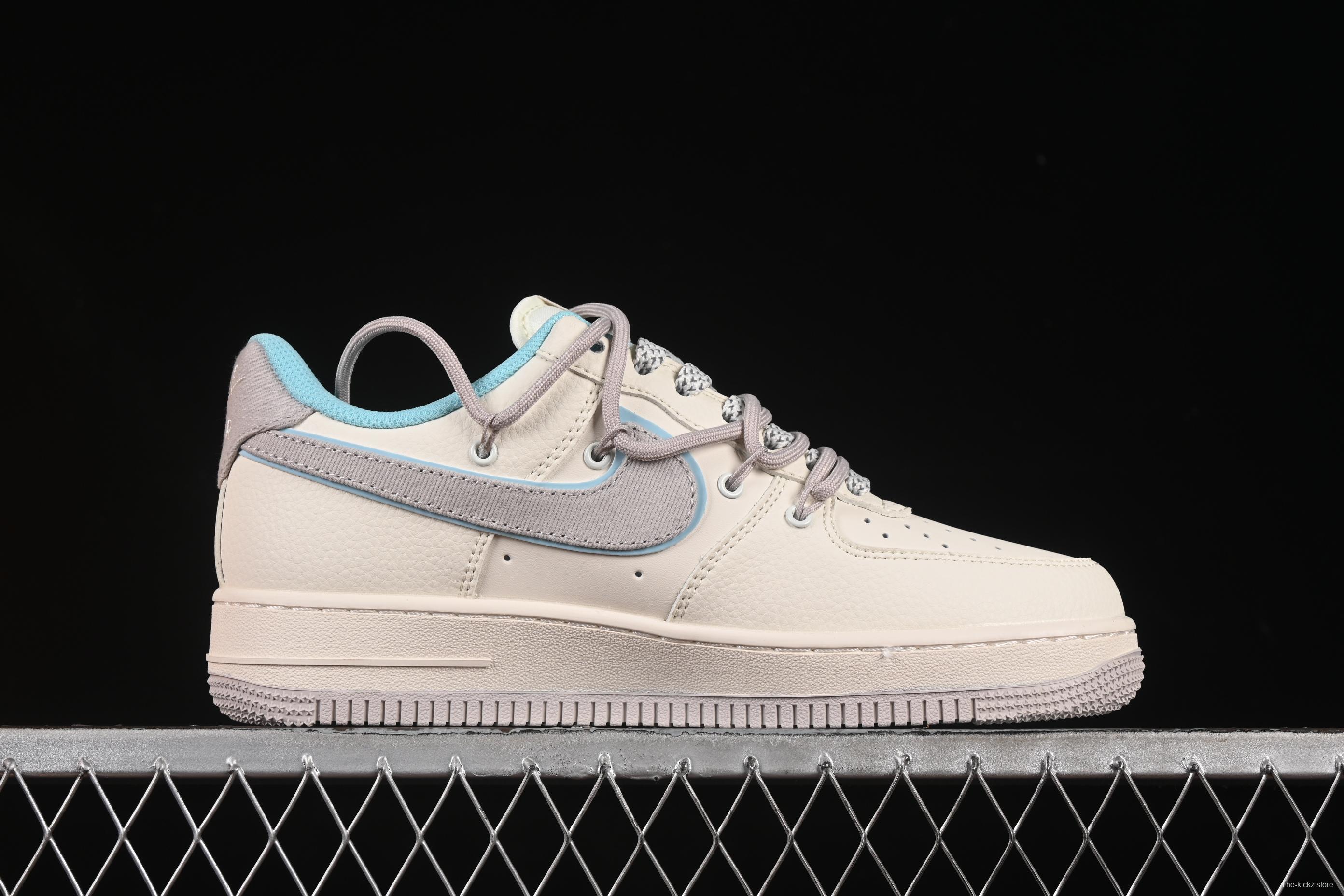 Nike Air Force 1'07 Low LV Collaboration Casual Sneakers with Full-Length Air Cushion - DM6868-095