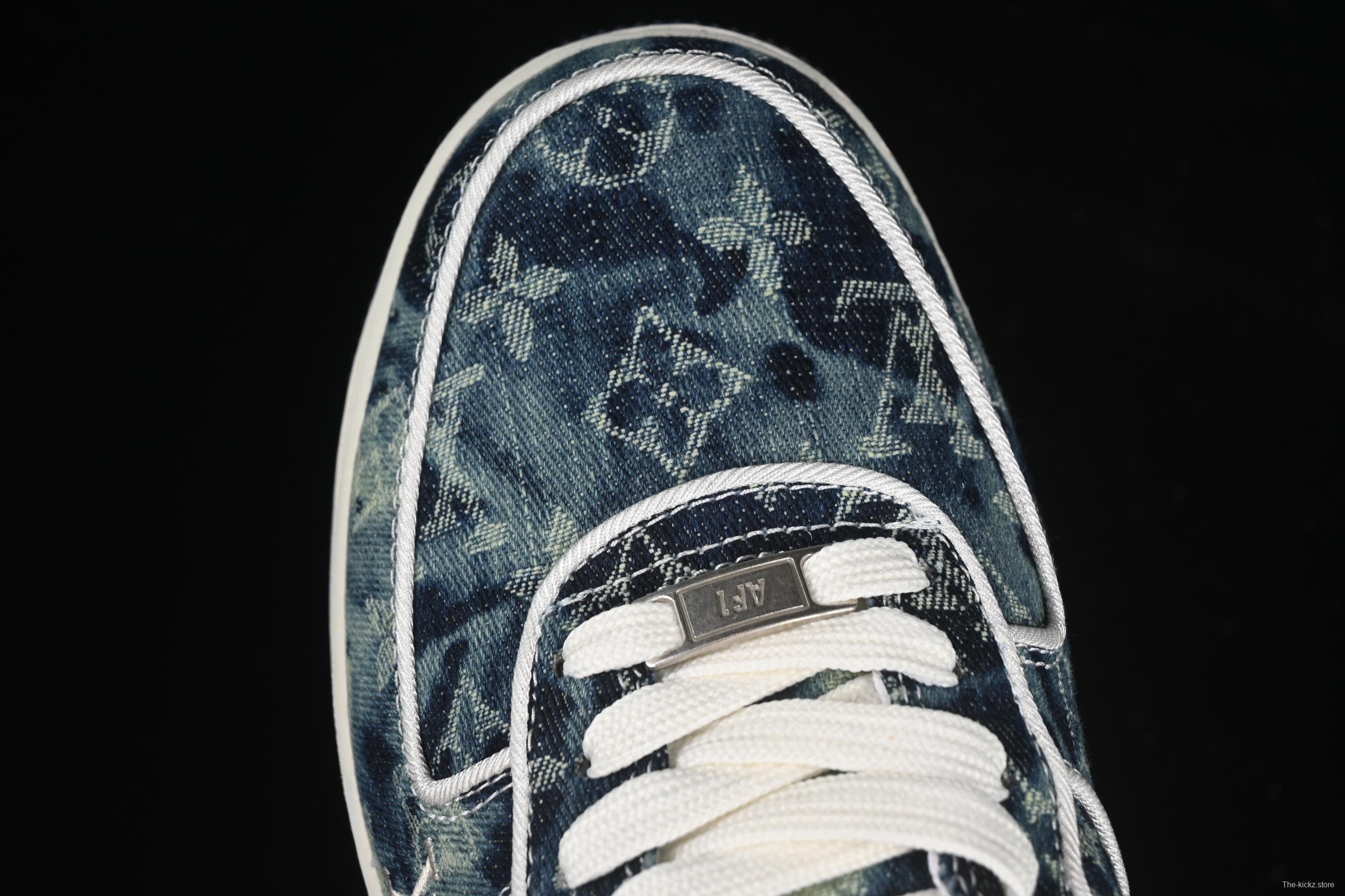 Nike Air Force 1 '07 Low LV Collaboration Blue Denim Casual Sneakers - SC9207-533