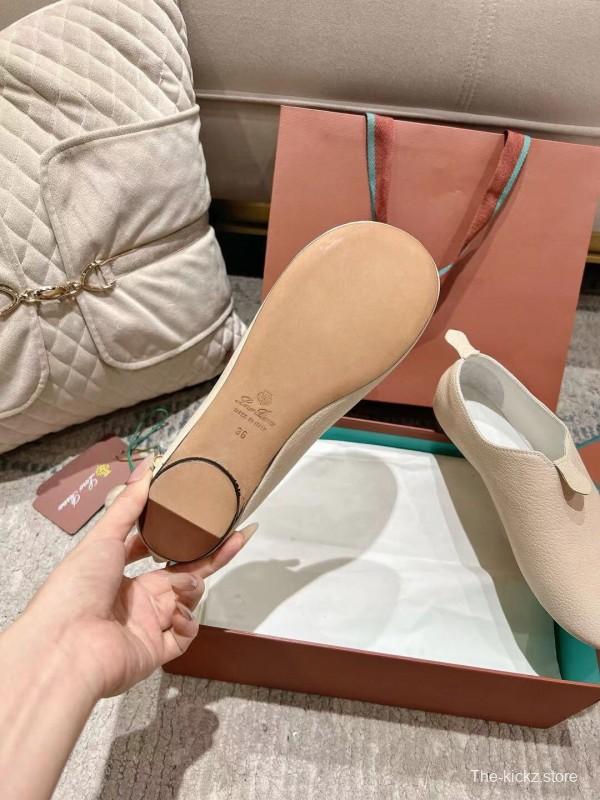 2025 Women LP Light Beige Leather Casual Shoes LY00300