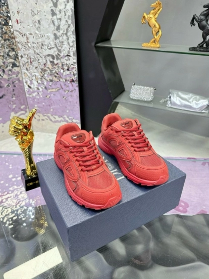 2024 Unisex Dior Red Mesh Technology Fabric B30 Sneakers Collaboration MJ00330