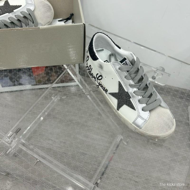 2025 Unisex GGDB White Black Leather Sneakers