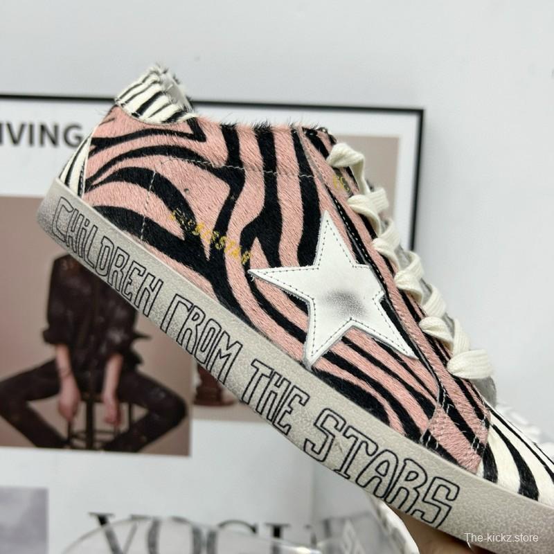 2025 Women GGDB Pink Black White Leather Suede Sneakers