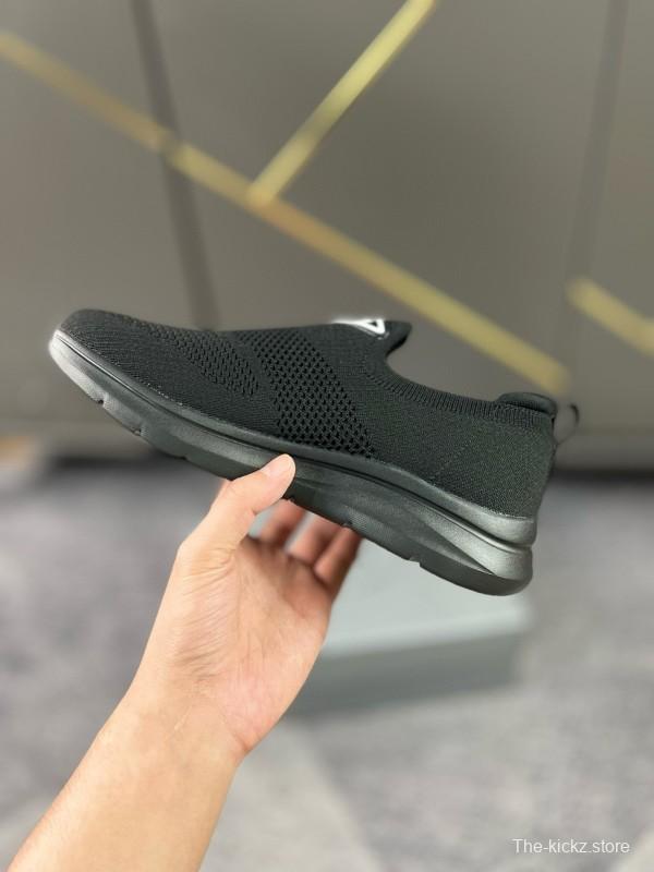 2024 Men Prada Black Knit Sneaker MJ00230