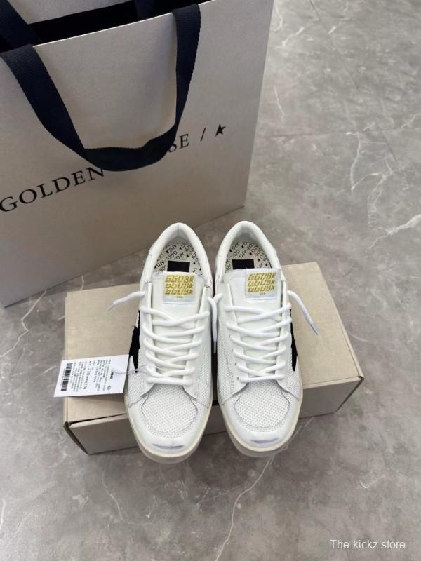 2024 Unisex GGDB White Black Leather Mesh Low Top Sneakers MJ00260