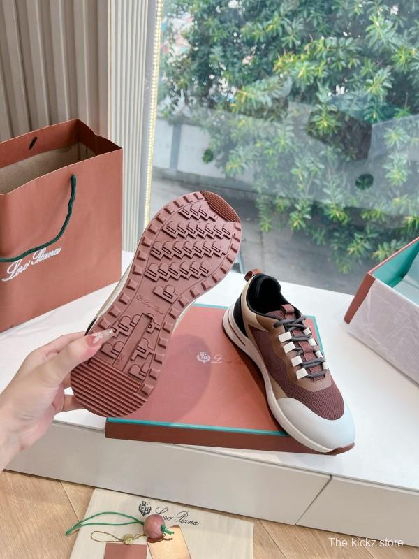 2024 Unisex Le Parmentier Brown Beige Knit Casual Sneakers Top Version MJ00340