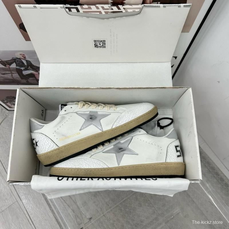 2024 Unisex GGDB White Grey Leather Low Top Sneakers MJ00260