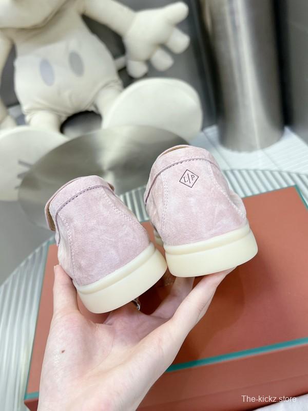 2025 Women LP Pink Suede Loafers LY00260
