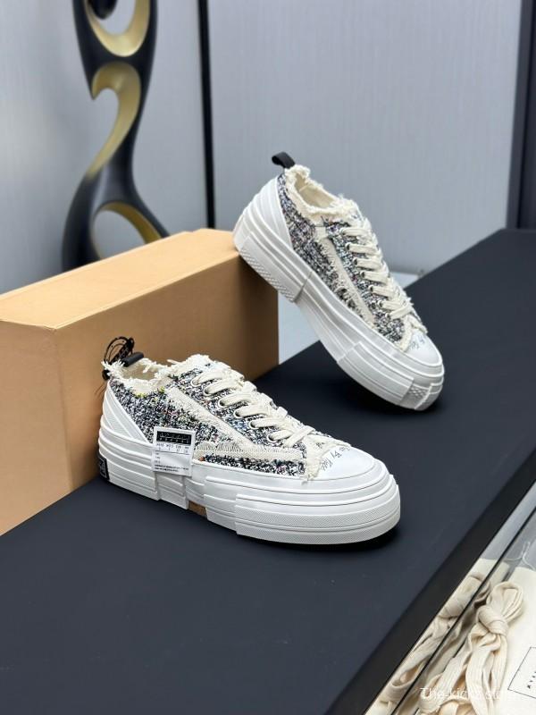 2025 Unisex XVESSEL White Black Canvas Plimsolls Vulcanized AS00260