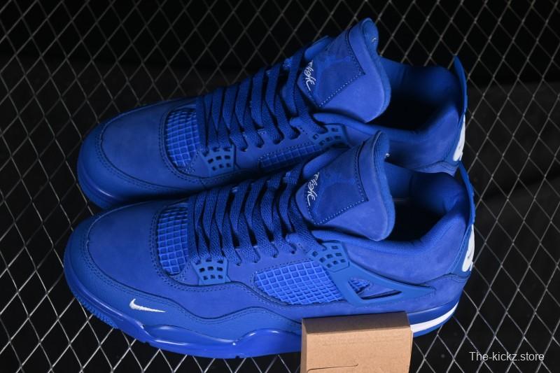 Nike Nigel Sylvester x Air Jordan 4 Retro Blue Collaboration Basketball Shoes - HF4340-400