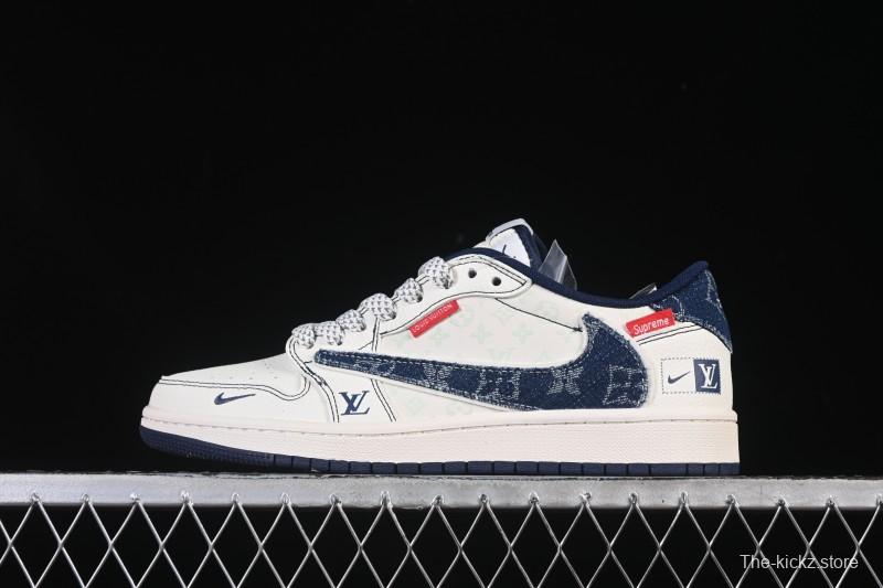 Nike Travis Scott x Fragment Design x Air Jordan 1 Low OG SP AJ1 Low Top Casual Sneakers - CX5050-Y16