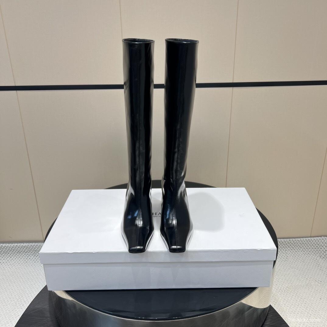 Khaite 2025 SS Square Toe Slip-On High Boots - KFY00490