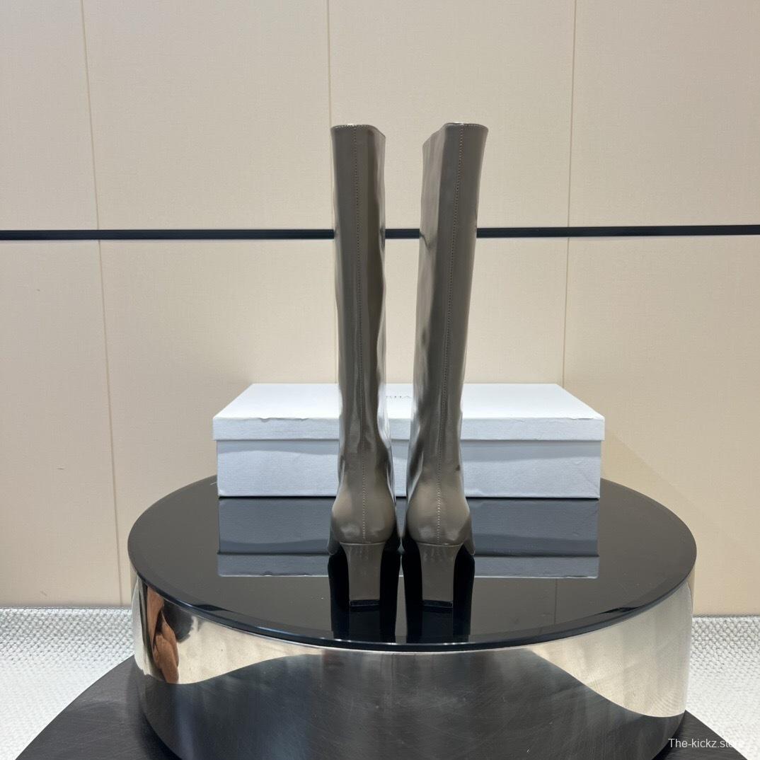 Khaite 2025/SS Square Toe Slip-On High Boots - KFY00490