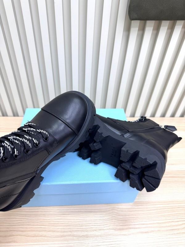 Prada 2025/SS Platform Martin Boots with Iconic Triangle Logo - LY0350