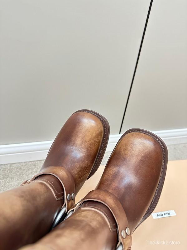 Miu Miu Fall/Winter 2025 Limited Edition Punk Style Martin Boots - LY00500