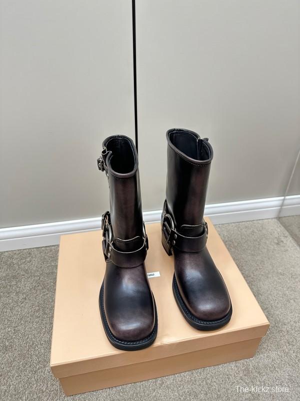 Miu Miu Fall/Winter 2025 Limited Edition Punk Style Martin Boots - LY00500