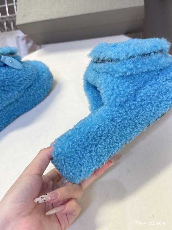 Balenciaga 2025 SS Couple Edition Coca-Cola Fur Slides - KFY00230