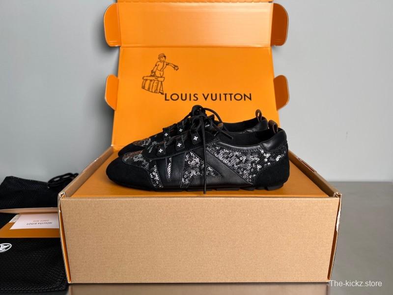 Lv Sneakerina 2025 SS Ballet Round Toe Lace-Up Low Top Lifestyle Casual Shoes - YC