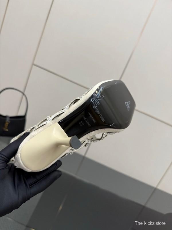 Sergio Rossi Mermaid Sandals 2025 SS Collection Elegant Fishnet High Heels - KFY00470