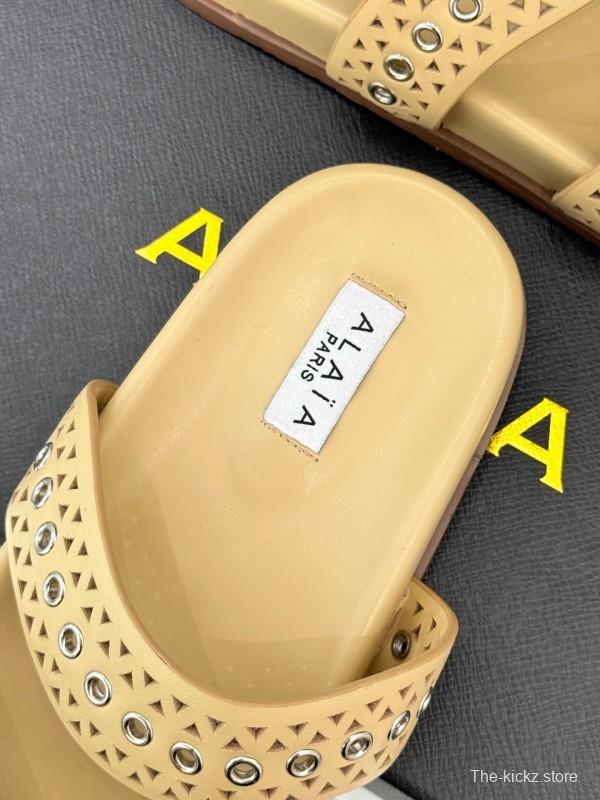 ALAIA 2025 SS Hollow-Out Casual Sandals - KFY00260