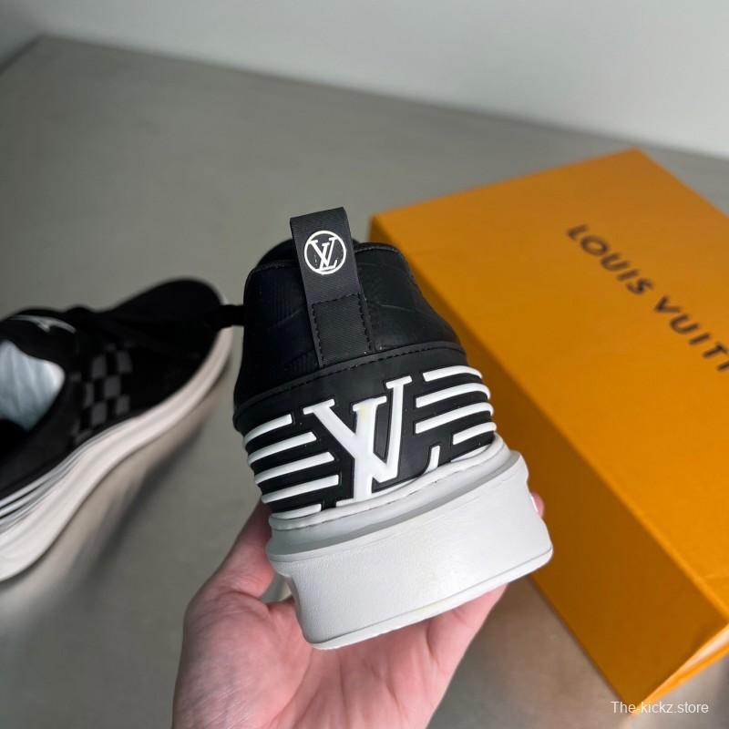 Louis Vuitton Beverly Hills Monogram Knit Sneakers with Imported IP Foam Sole - YC