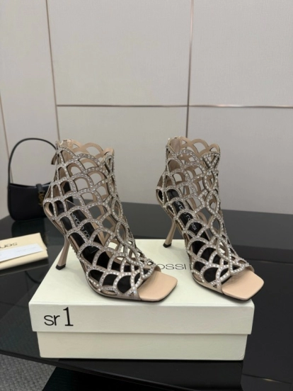 Sergio Rossi Mermaid Sandals 2025/SS Collection with Fishnet Design - KFY00470