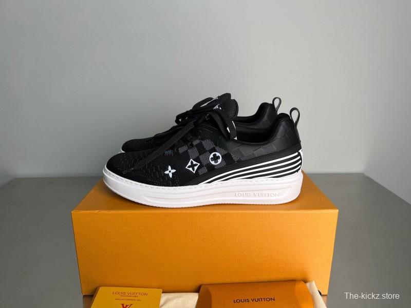 Louis Vuitton Beverly Hills Monogram Knit Sneakers with Imported IP Foam Sole - YC