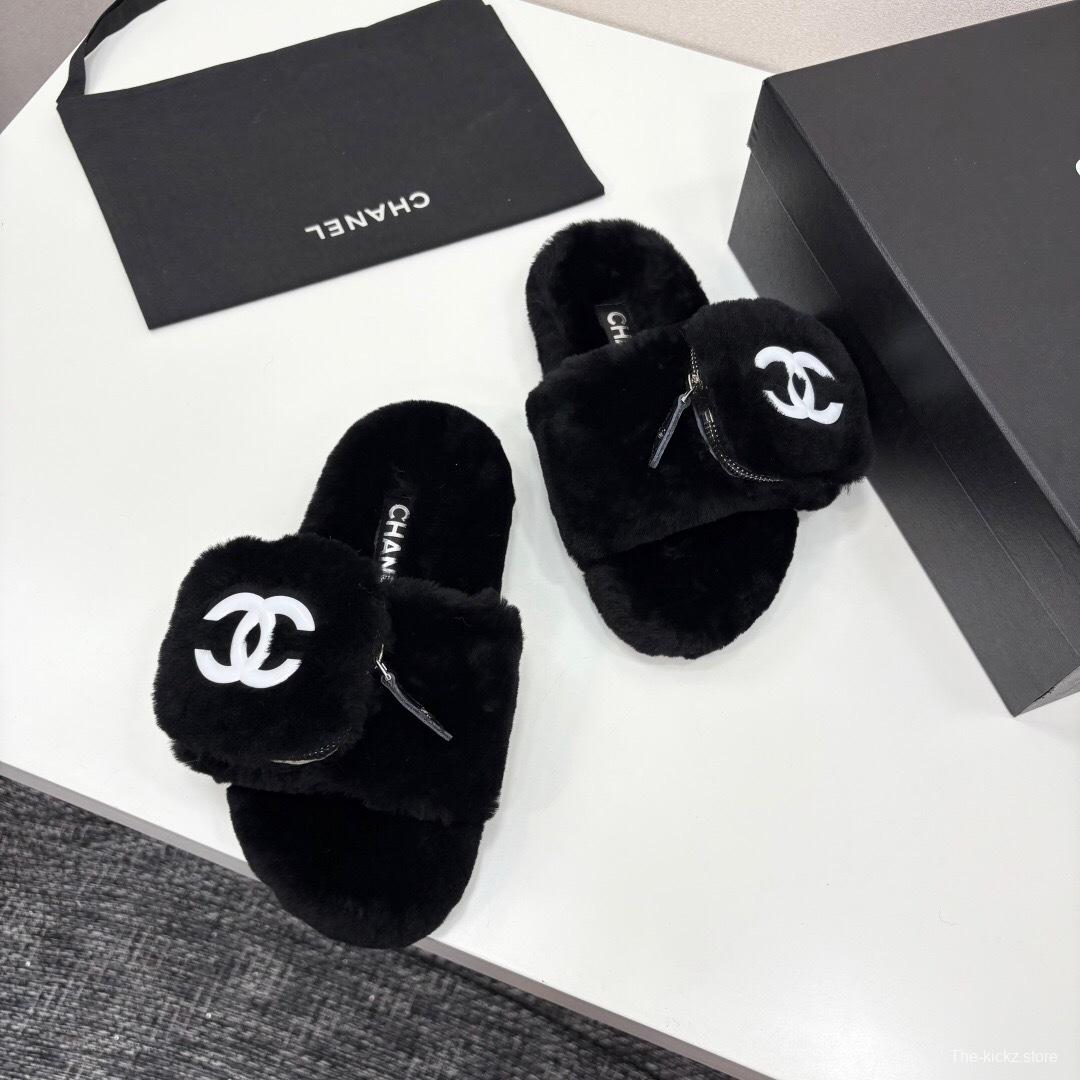 Chanel 2025 SS New Color Fur Slippers - LY00270